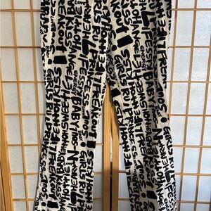 Tracy Evans Black and White Graphic Pants
